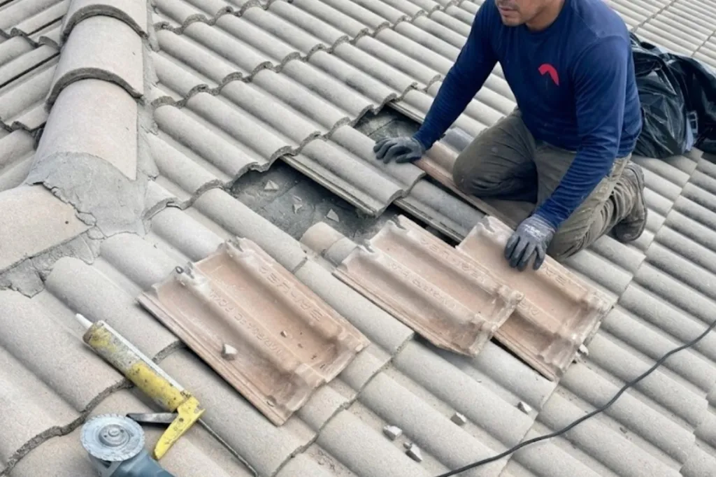 Professional Concrete Roof Tile Repair